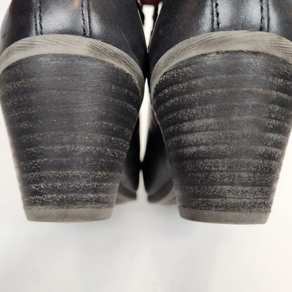 Frye Judith Women's Black Leather Zip Detail Ankle Boots Size 6.5 - Picture 7 of 10